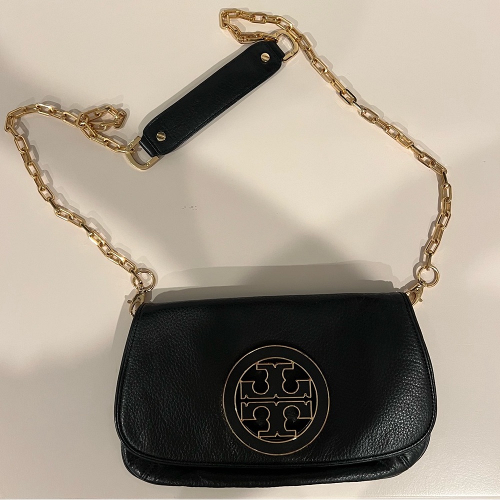 Tory Burch Flap Crossbody Bag with Gold Chain